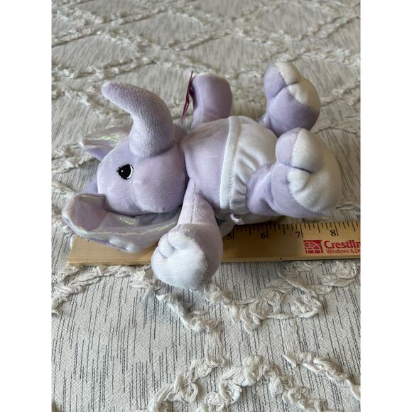 Precious Moments Tender Tails Plush Purple Baby Elephant 2000 Stuffed Toy - Picture 8 of 8